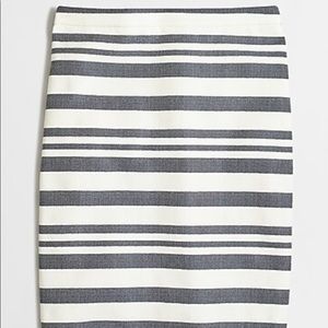 J. CREW Chevron Striped Pencil Skirt Sz 2